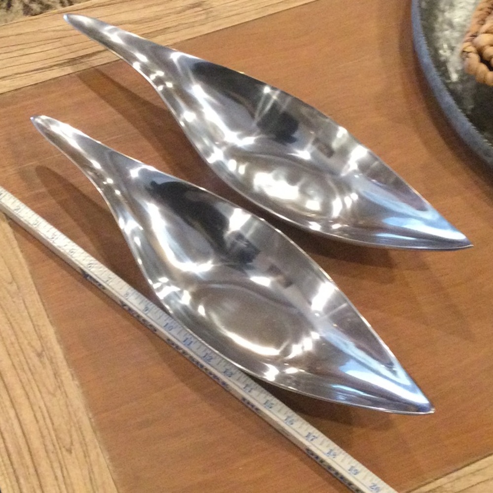 2 Pretty Metal Bowls or Decor Pieces